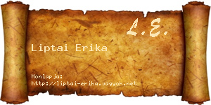 Liptai Erika névjegykártya